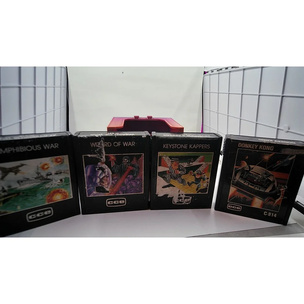 4x CCE Donkey Kong Keystone Kappers Amphibious Wizard of War Brazil Atari 2600